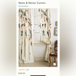 Anthropologie Nests and Nectar Curtain Panels (2)